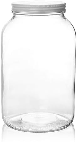Sturdy Glass Jar with Lid for Fermenting Canning and Preservation - 1 Gallon