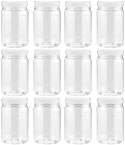 Smart Solutions Clear Plastic Mason Jars 12 Pack 18 oz 1
