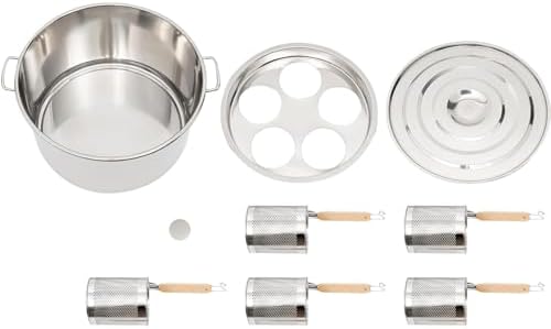 SINBAISHUNYYT 39-quart Compact Pasta Cooker with 5 Insert Strainer Baskets