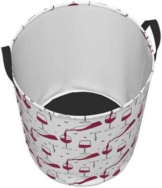Sturdy White Foldable Laundry Hamper with Handles