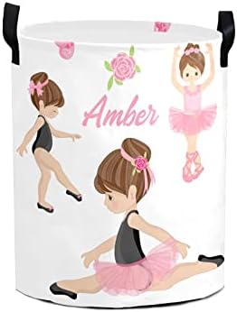 Custom Lovely Girl Ballet Storage Basket with Handles