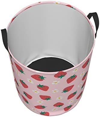 Strawberry Collapsible Laundry Hamper - Easy to Carry Storage Solution