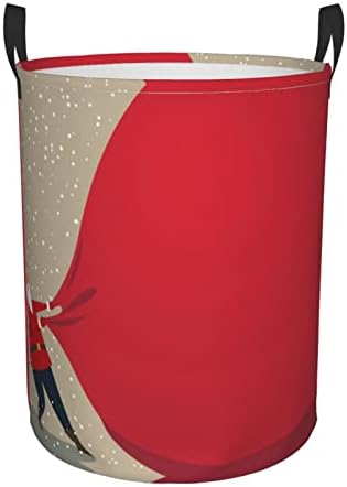 AFHYZY Christmas Foldable Laundry Basket with Handles for Easy Storage