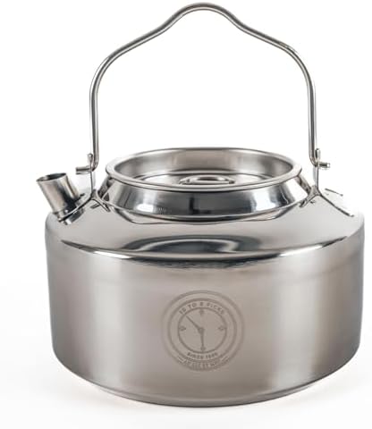 Compact camping kettle for tea and coffee on the go