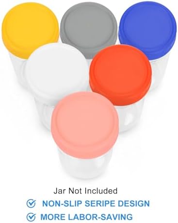 18 Pcs Mason Jar Lid Set with Silicone Rings