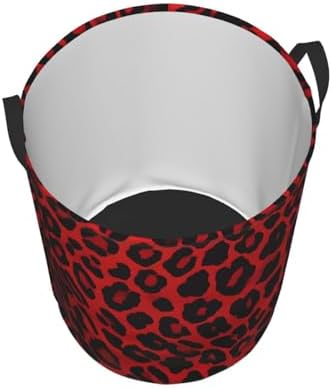 VducK Red Leopard Large Laundry Basket