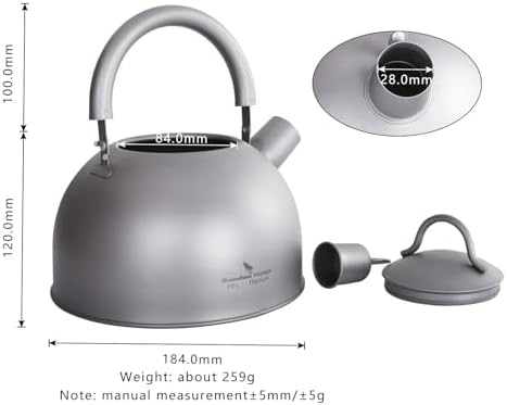 iBasingo 2L Titanium Whistling Tea Kettle