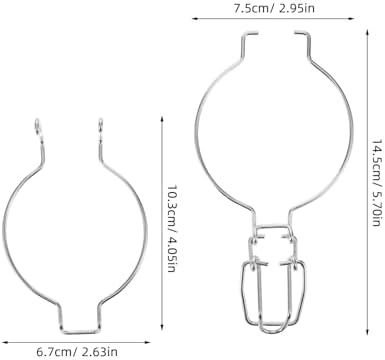 HOLIDYOYO Glass Jar Wire Clamp 10pcs Silver Stainless Steel