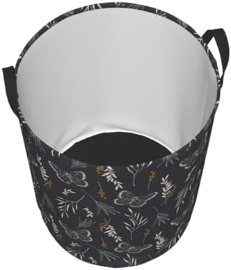 Weekend Get-Away Butterfly Laundry Hamper Collapsible with Handles 100 polyester