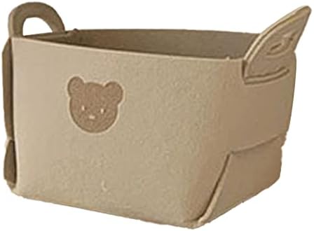 Felt Bear Storage Basket for Home