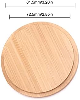 BEIJIALY Reusable Bamboo Jar Lids Eco-Friendly Gift-Ready