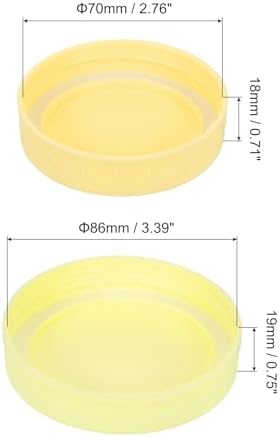 18 Pcs Mason Jar Lid Set with Silicone Rings