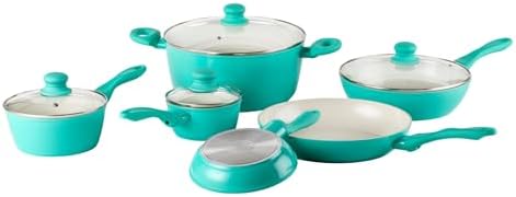 IMUSA Ivory Ceramic Cookware Set Premium Design 10-Piece Set