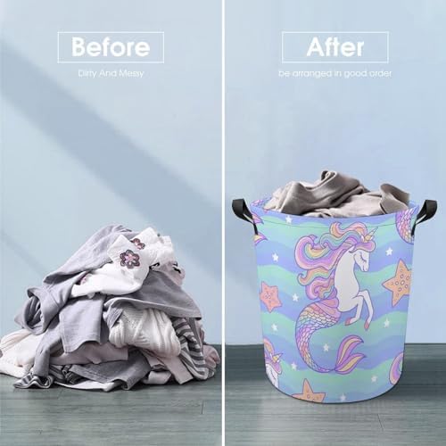 Seahorse Unicorn Starfish Laundry Basket