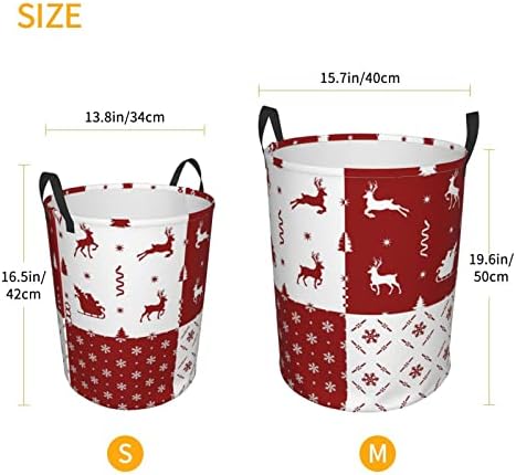 Reusable Christmas Laundry Hamper with Easy Handles Durable and Space-Saving
