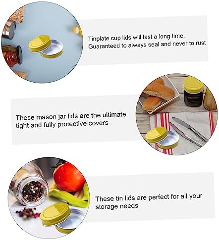 24-Piece Mason Jar Lids - Heat-Resistant Protective