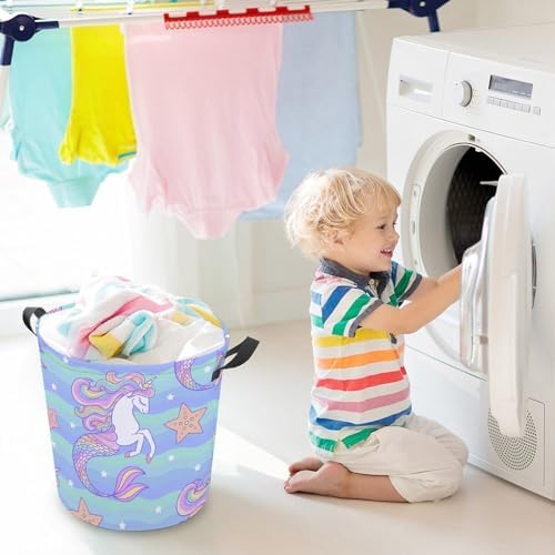 Seahorse Unicorn Starfish Laundry Basket