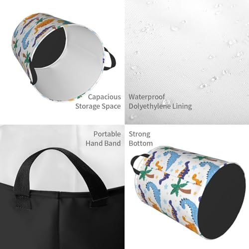 Dinosaur Laundry Hamper for Bedroom Foldable Easy to Carry