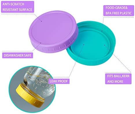 Jumterlee 9-Piece Yellow Mason Jar Lids with Silicone Rings