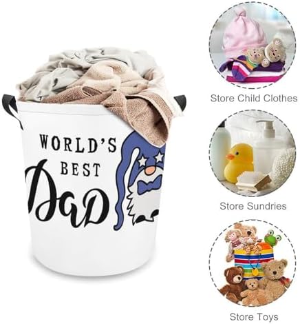 Worlds Best Dad Laundry Hamper with Handles