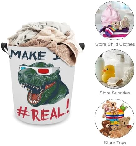 MEIKKO Dinosaur Head 3D Glasses Laundry Hamper