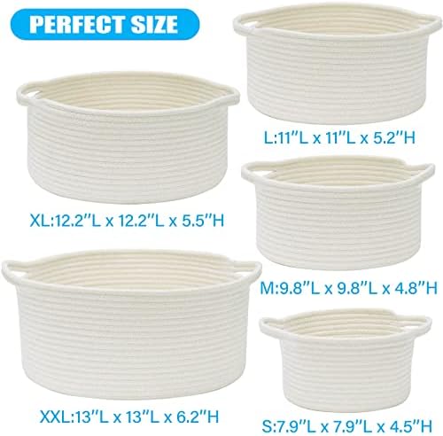 5-Piece Storage Basket Set for Laundry