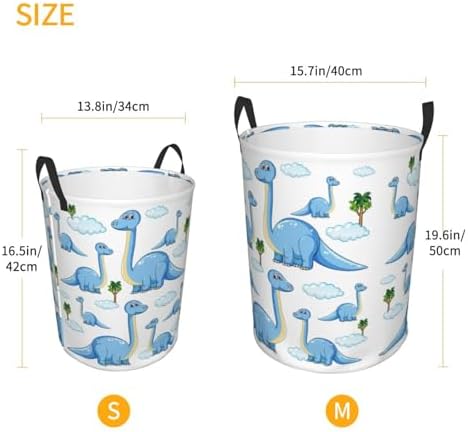AFHYZY Dinosaur Laundry Hamper Folding Storage Basket with HandlesReusableWeatherproof for Bedroom