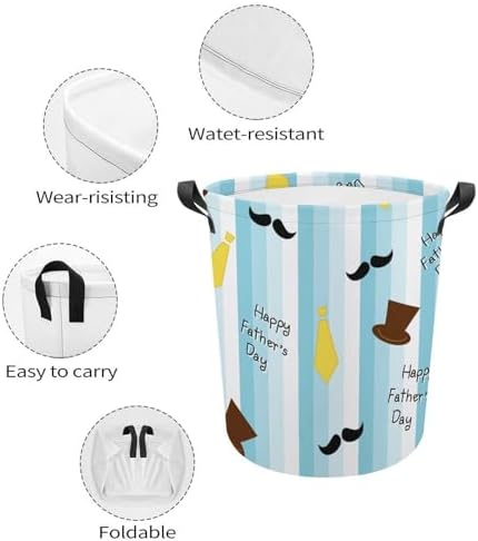 MEIKKO Tie Hat Laundry Hamper for Cleaners and Parents