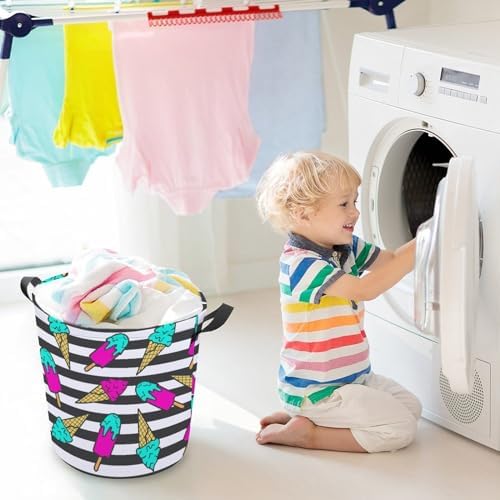 Compact Colorful Summer Laundry Hamper