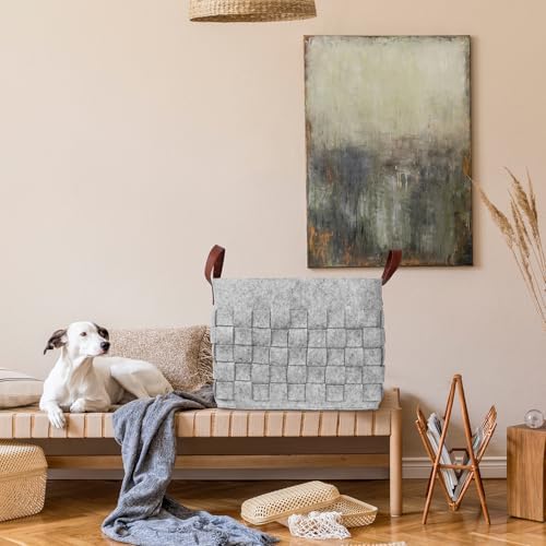 BOLDmonkey Soft Felt Storage Basket Durable Stylish for Home Use