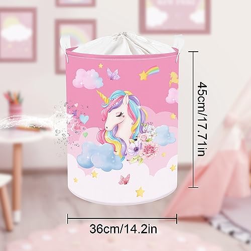 Clastyle Pink Unicorn 45L Yangzi Laundry Basket