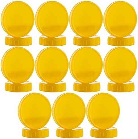 22pcs WIDE MOUTH Mason Jar Lids for CANNING FOOD STORAGE Yellow