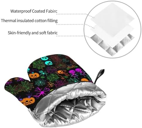 Halloween Oven Mitts Pot Holders Set