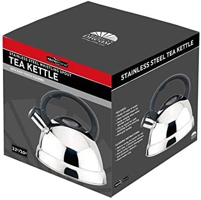 3-Quart Stainless Steel Whistling Tea Kettle Silver