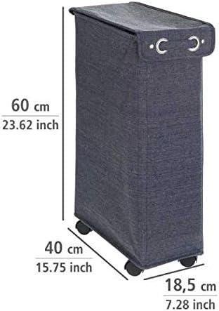 WENKO Slim Laundry Basket with Storage Features