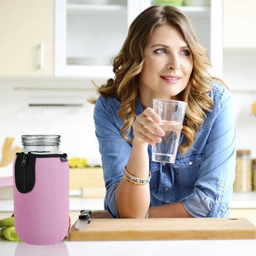 Stylish Wide Mouth Mason Jar Insulator 64oz