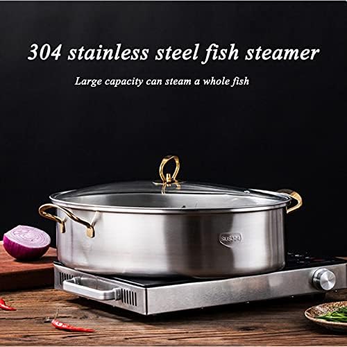 Oval Fish Steamer Pot 304 Stainless Steel Roaster