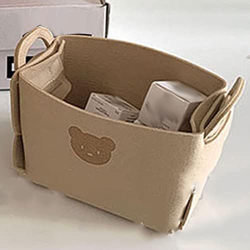 Felt Bear Storage Basket for Home