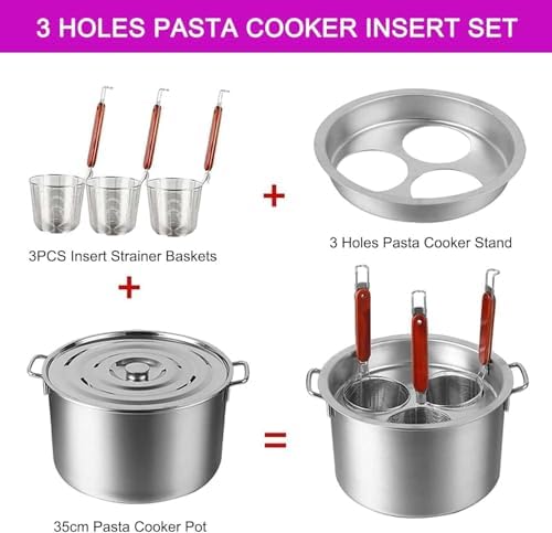 Stainless Steel Commercial Stock Pot Set with Pasta Insert