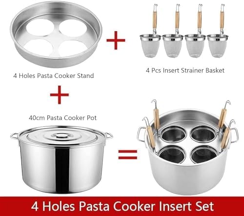 UNbit Stainless Steel Pasta Cooker With Strainer Durable Cooking Tool