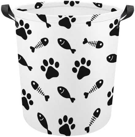 Meet Your Perfect Feline Friend The Cat Paw Fish Bone Laundry Basket