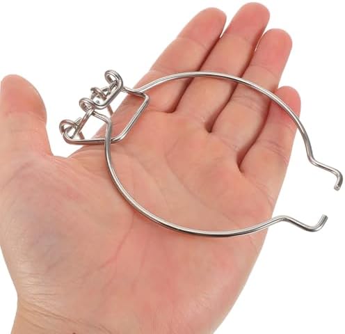 HOLIDYOYO Glass Jar Wire Clamp 10pcs Silver Stainless Steel