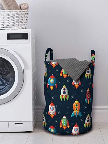 Ambesonne Spaceship Laundry Basket - 13 x 19 Multicolor