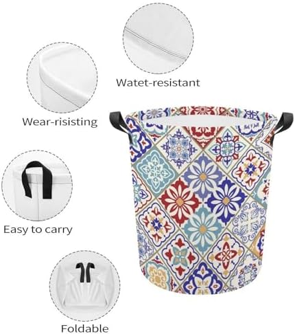 Colorful Patchwork Laundry Basket