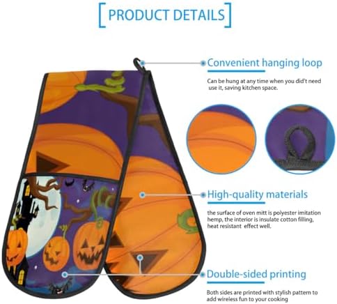 Pumpkin Double Oven Mitts Halloween