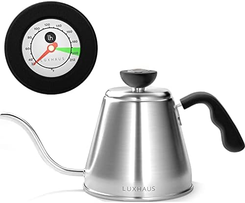 LuxHaus Gooseneck Coffee Kettle - 40oz for Home Commercial Use