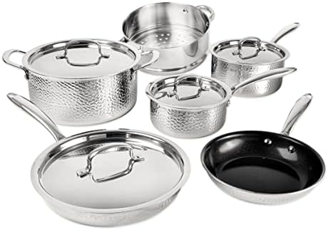 Hampered Stainless Steel Cookware Set by Granitestone Nonstickadjacent