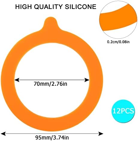 12 Pack Silicone Gasket Seals for Canning Jars 1