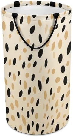 Leopard Print Laundry Basket 87L Extra Large Foldable with Handle