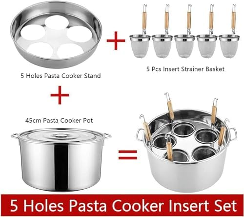 Stainless Steel Pasta Cooker Set Durable Multi-functional Cooking Pot
